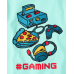 Childrens Place Aqua Blue Hashtag Gaming Tee 